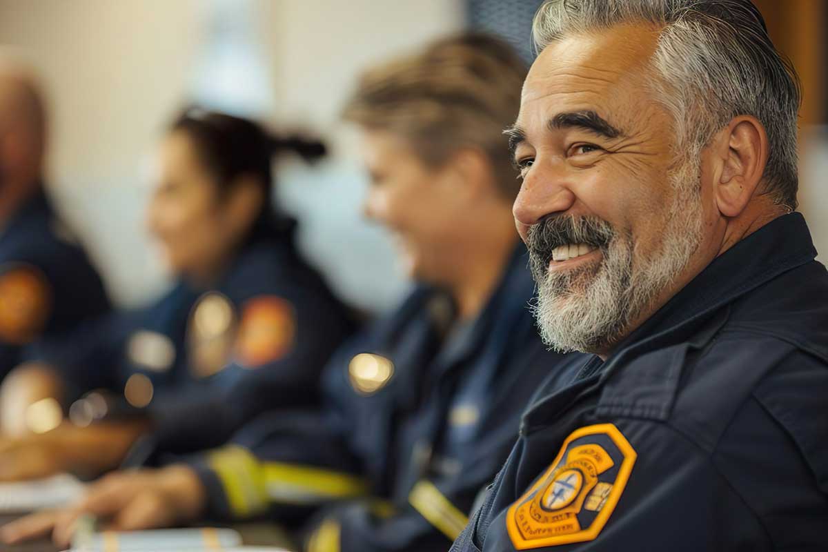 Law officers in resilience training